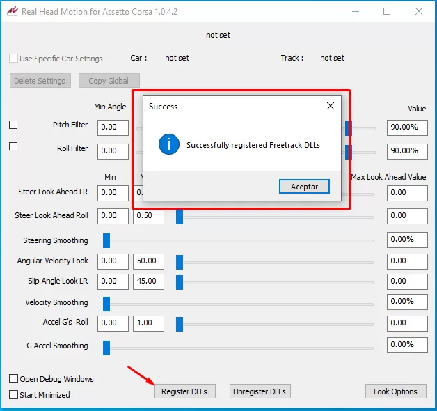 Registrar DLL en Real Head Motion Windows 10