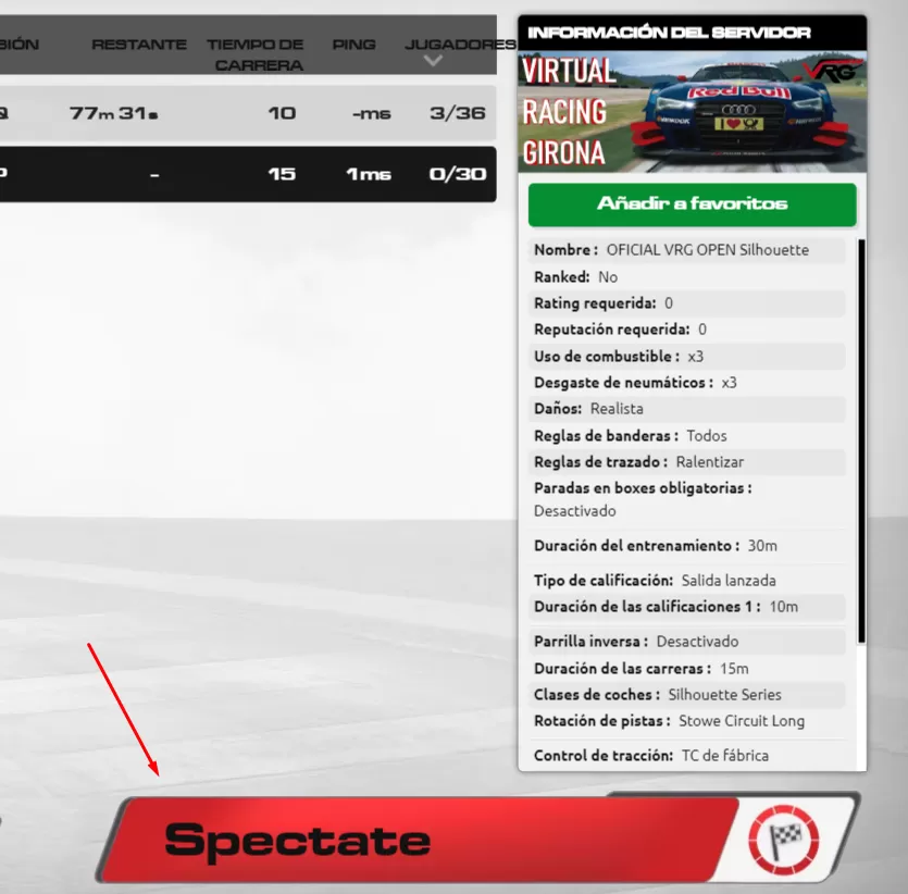 Modo espectador en RaceRoom Racing Experience