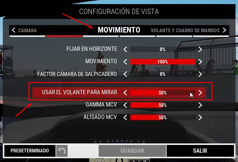 Usar el volante para mirar Assetto Corsa Competizione