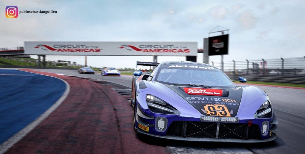 xevi cardus mclaren 720s evo liga gt3 assetto corsa competizione ronda 3 circuito de las amerticas COTA
