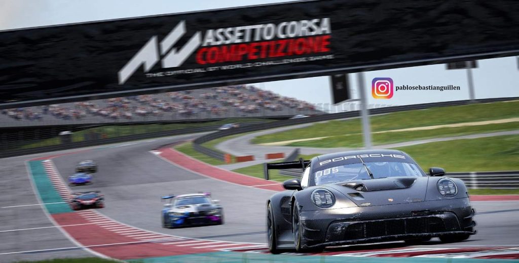Porsche 992 GT3 David Ortego, Liga GT3 Assetto Corsa Competizione ronda 3 Circuito de las Americas COTA Virtual racing girona